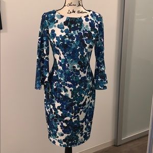 Trumpet sleeve dress